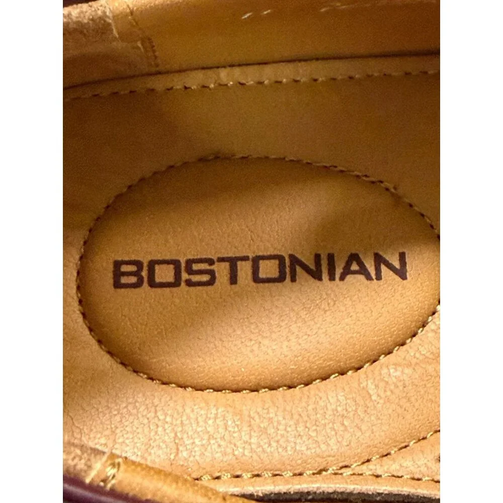 Bostonian Longford Tassel Loafers Burgundy Leather 11M New - Picture 11 of 12
